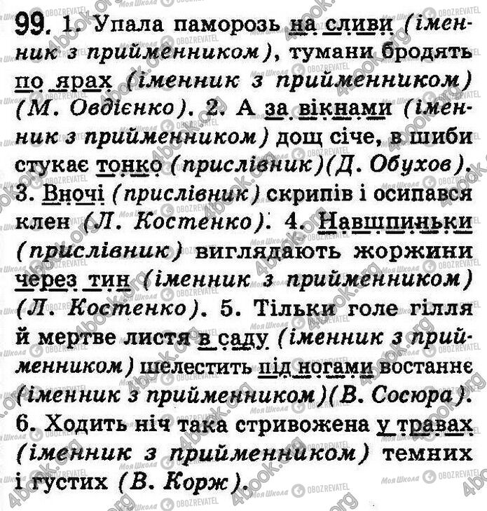 ГДЗ Українська мова 8 клас сторінка 99